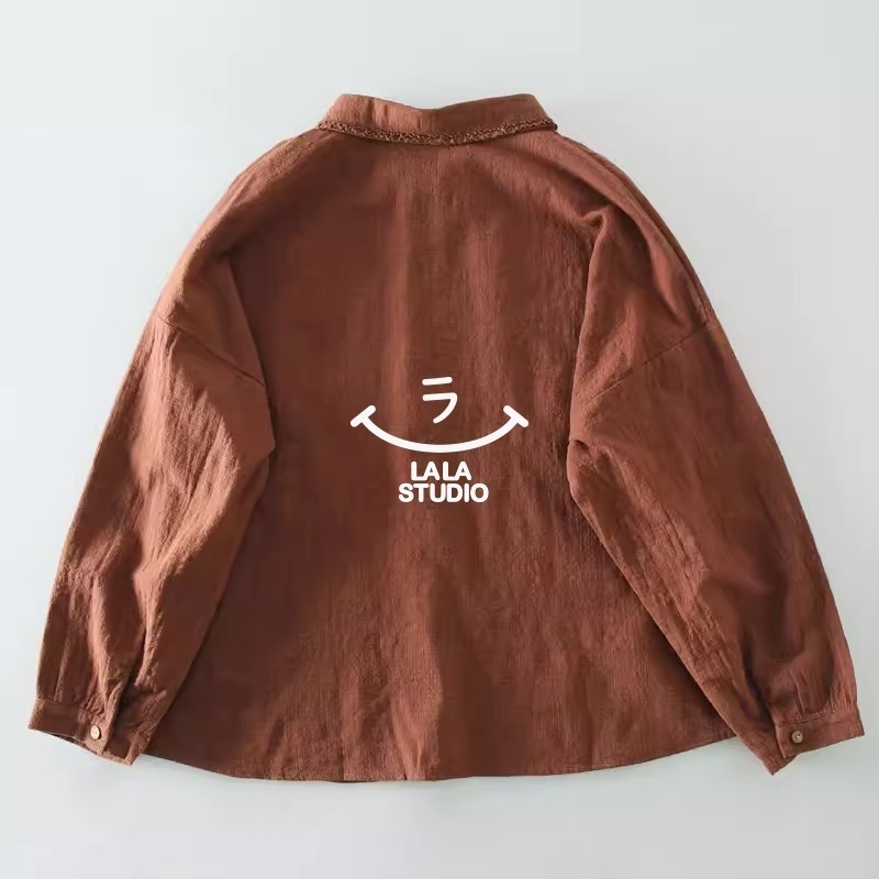 𝕃𝔸𝕃𝔸 𝕊𝕋𝕌𝔻𝕀𝕆 日系小翻領蕾絲花邊長袖襯衫上衣 ˚ʚ  2色 ɞ˚-細節圖9