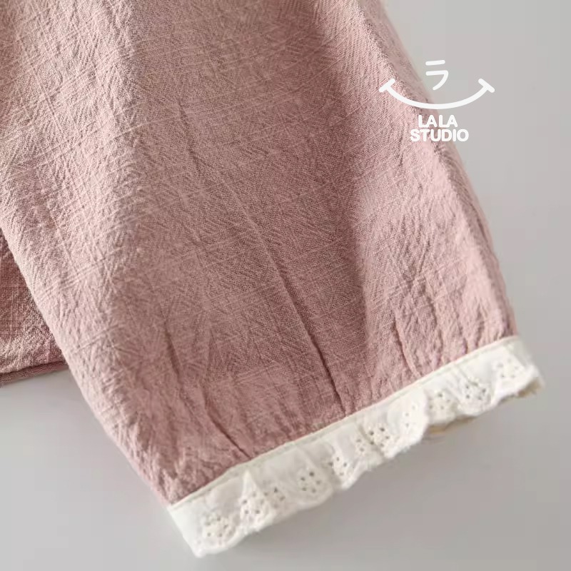 𝕃𝔸𝕃𝔸 𝕊𝕋𝕌𝔻𝕀𝕆 日系甜美蕾絲花邊領長袖上衣-細節圖5