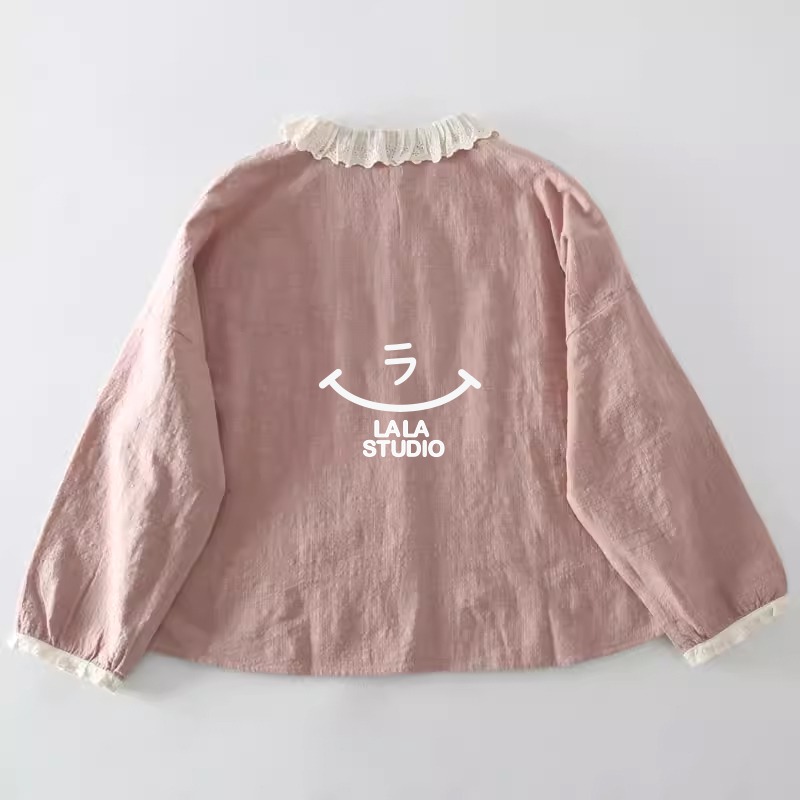 𝕃𝔸𝕃𝔸 𝕊𝕋𝕌𝔻𝕀𝕆 日系甜美蕾絲花邊領長袖上衣-細節圖8