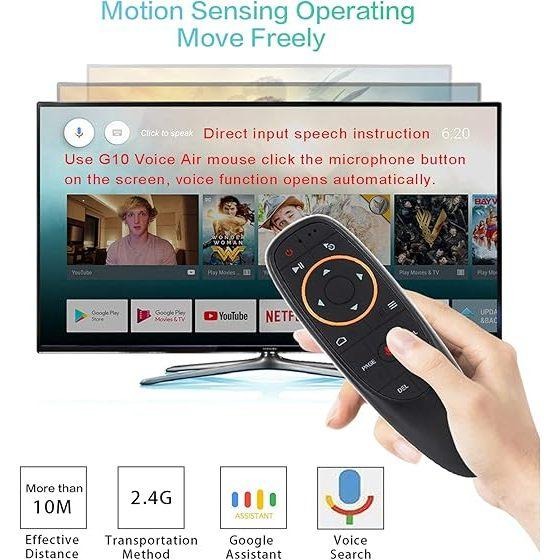 【現貨】G10s 語音 遙控電視電腦盒子  陀螺儀飛鼠2.4g 空中飛鼠-細節圖3