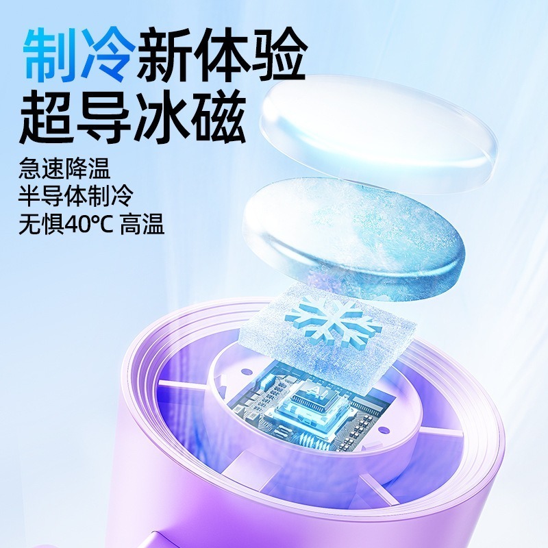 【現貨】冰敷手持電風扇 折疊手持風扇 半導體 製冷風扇 隨身風扇 手持電風扇小風扇 掛脖風扇冰敷風扇-細節圖3