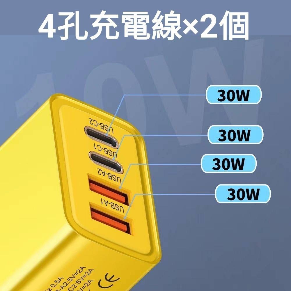 120W雙PD/雙USB充電頭×2個