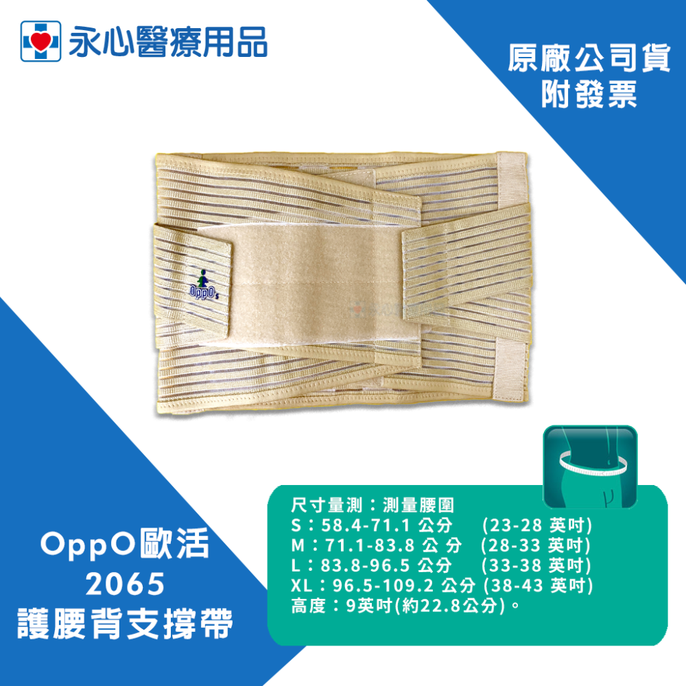【OPPO歐活】2065 護腰背支撐帶(高度9吋-22.9 公分-膚色)-細節圖3