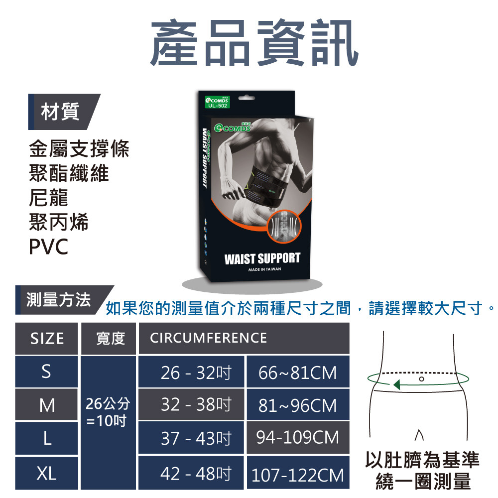 【COMDS】康得適 UL-502 雙軌省力護腰-細節圖2