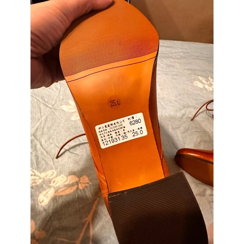 全新✨ Ea專櫃女鞋_真皮咖色中筒靴👢（25號姐妹看過來🔥-細節圖5