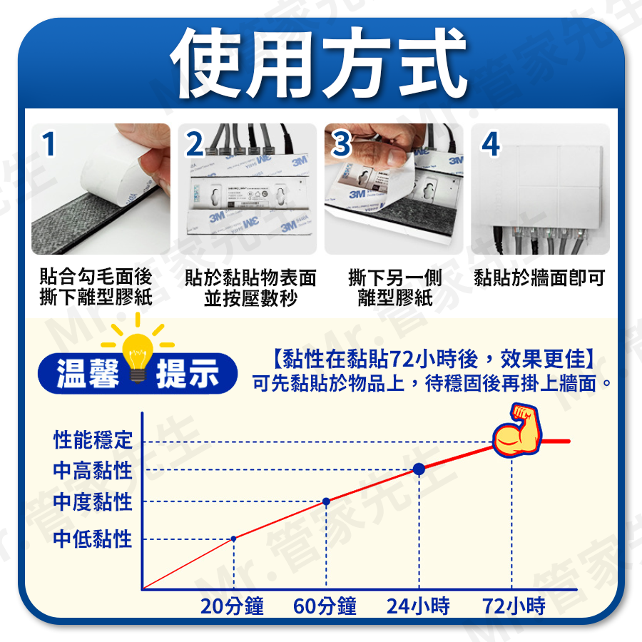 3M 魔鬼氈 魔鬼氈 魔術貼 魔鬼沾 背膠魔鬼氈 魔鬼粘 黏扣帶 公母扣 雙面膠魔鬼氈 3M背膠魔鬼氈 魔力扣-細節圖5