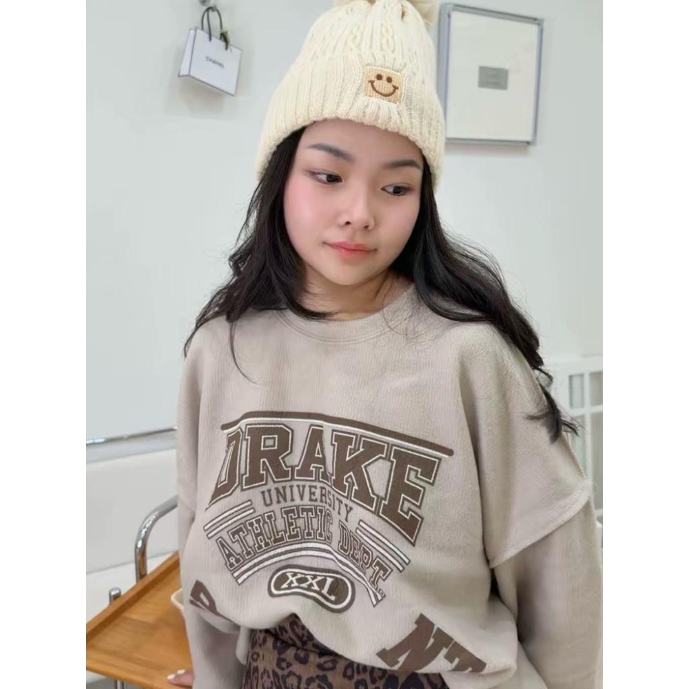 ［Sunlight服飾 馬上出貨✨]  美式復古針織落肩款麂皮豹紋高腰A字裙套裝|辣妹｜夜店｜出遊|氣質|性感|派對🎉-細節圖6