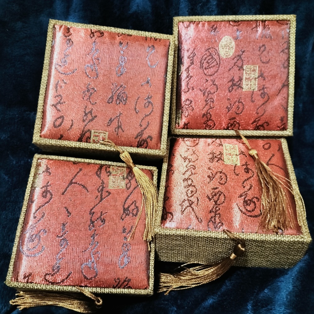 流蘇麻布飾品盒 手鐲盒 手珠盒 手串盒-細節圖3