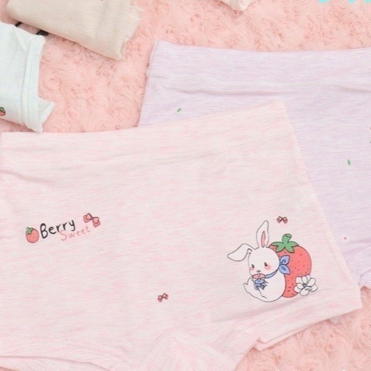 莫代爾棉女童內褲 5件組.適合體重15-50KG.中大童兒童內褲.平口褲-細節圖3