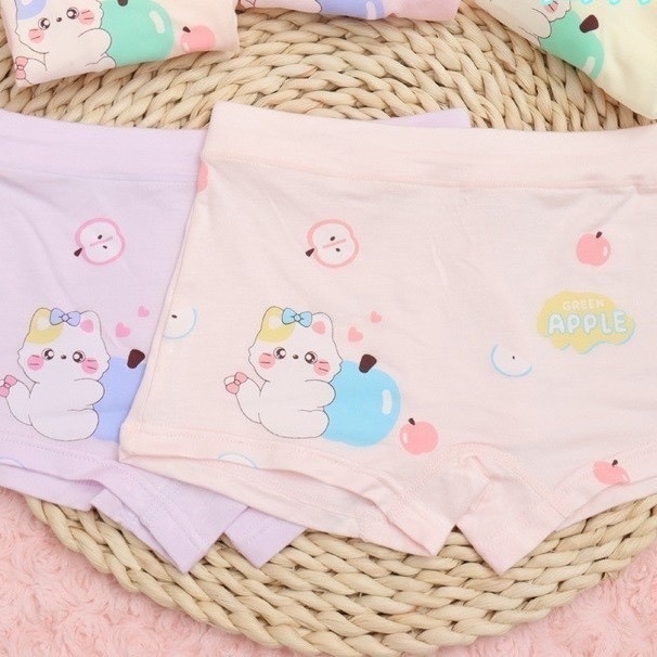 莫代爾棉女童內褲 5件組.適合體重15-50KG.中大童兒童內褲.平口褲-細節圖4