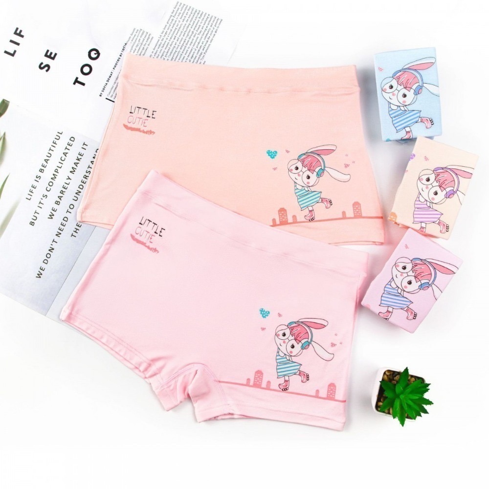 莫代爾棉女童內褲 5件組.適合體重15-50KG.中大童兒童內褲.平口褲-細節圖5