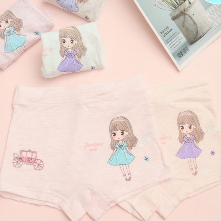 莫代爾棉女童內褲 5件組.適合體重15-50KG.中大童兒童內褲.平口褲-細節圖6