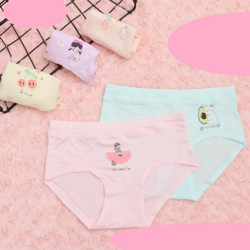 涼感莫代爾兒童三角褲 5件組.少女內褲.體重30-60KG適穿-細節圖3