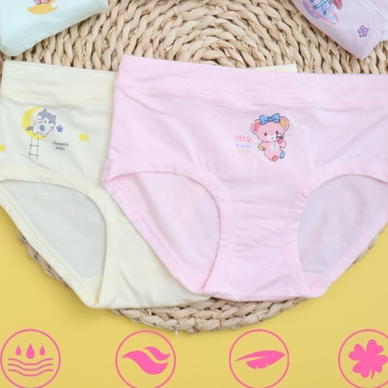 涼感莫代爾兒童三角褲 5件組.少女內褲.體重30-60KG適穿-細節圖6