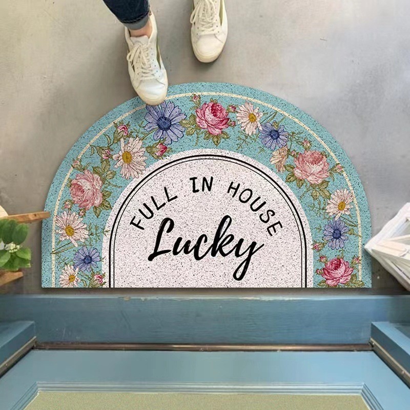 玄關門廳地墊.60*90可水洗入戶門歐式田園碎花刮土蹭土絲圈地墊-細節圖3