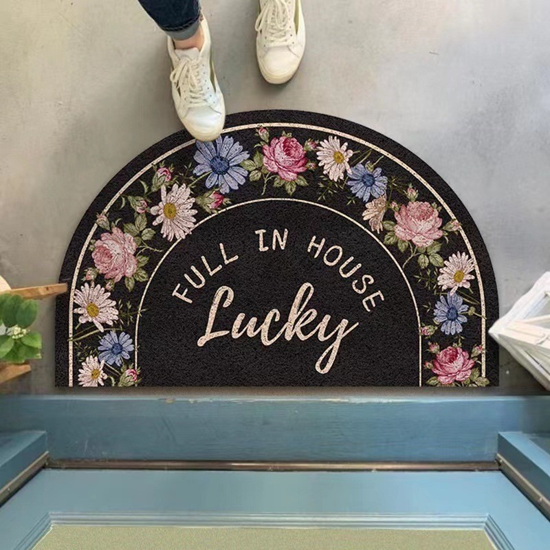 玄關門廳地墊.60*90可水洗入戶門歐式田園碎花刮土蹭土絲圈地墊-細節圖4