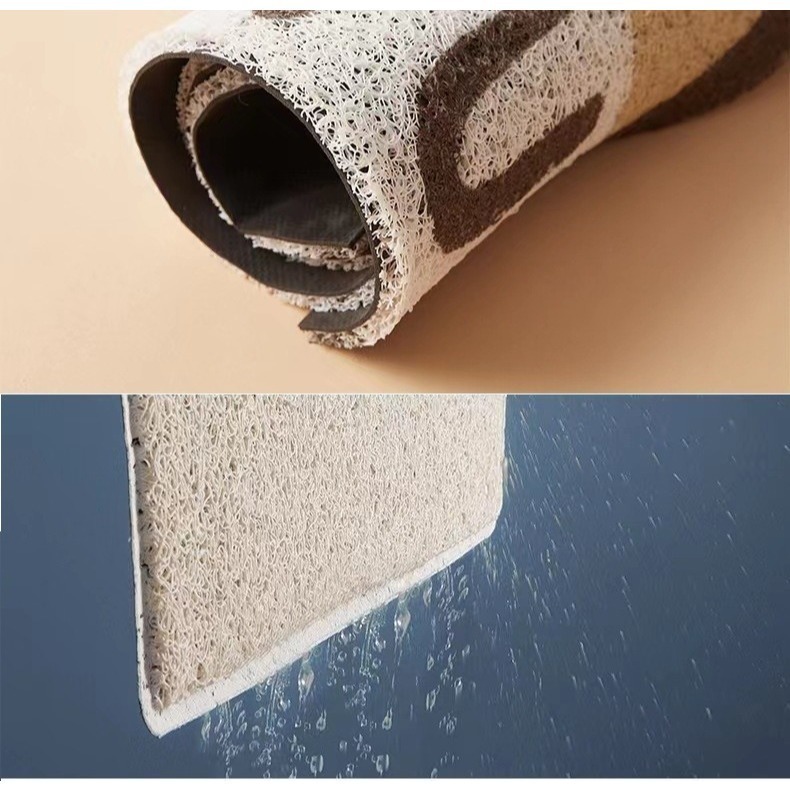 玄關門廳地墊.60*90可水洗入戶門歐式田園碎花刮土蹭土絲圈地墊-細節圖5