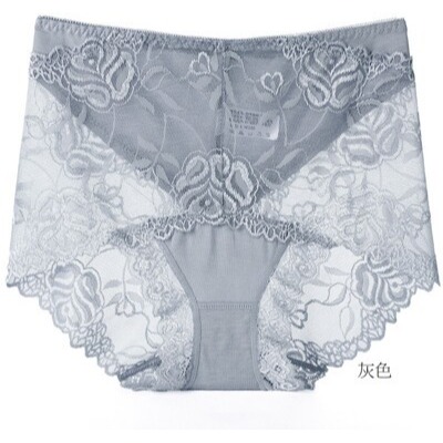 法式蕾絲收腹提臀莫代爾涼感三角褲5件組.大尺碼中高腰性感內褲.(50-65KG適穿)-細節圖6