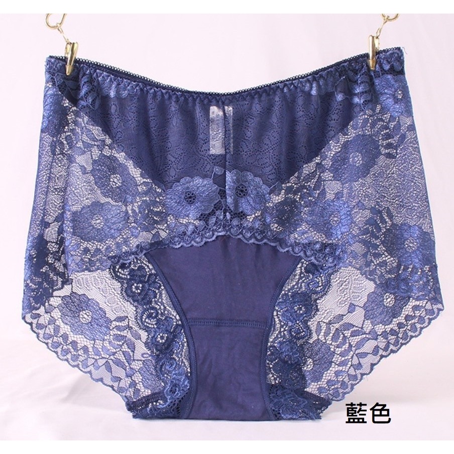 法式蕾絲收腹提臀莫代爾涼感三角褲5件組.大尺碼中高腰性感內褲.(50-65KG適穿)-細節圖7