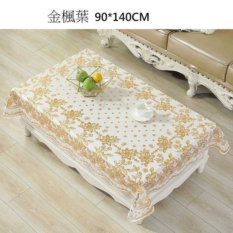 歐式燙金PVC塑膠桌巾.90*140CM茶几墊.餐桌墊-細節圖2