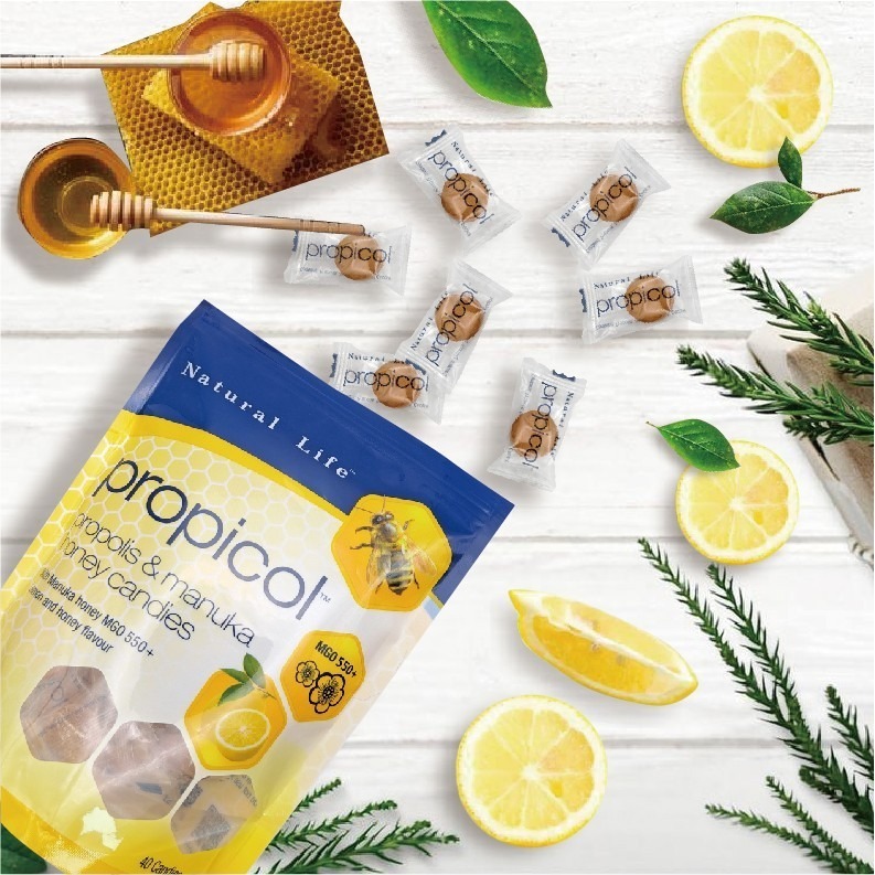 Natural life 麥盧卡蜂膠潤喉糖 1包40顆-細節圖2