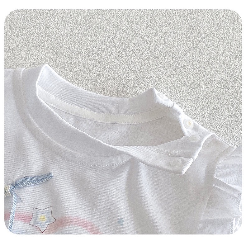 【 26078║ 🌼2026夏季🌼可愛卡通飛袖上衣+防蚊長褲套裝】-細節圖8