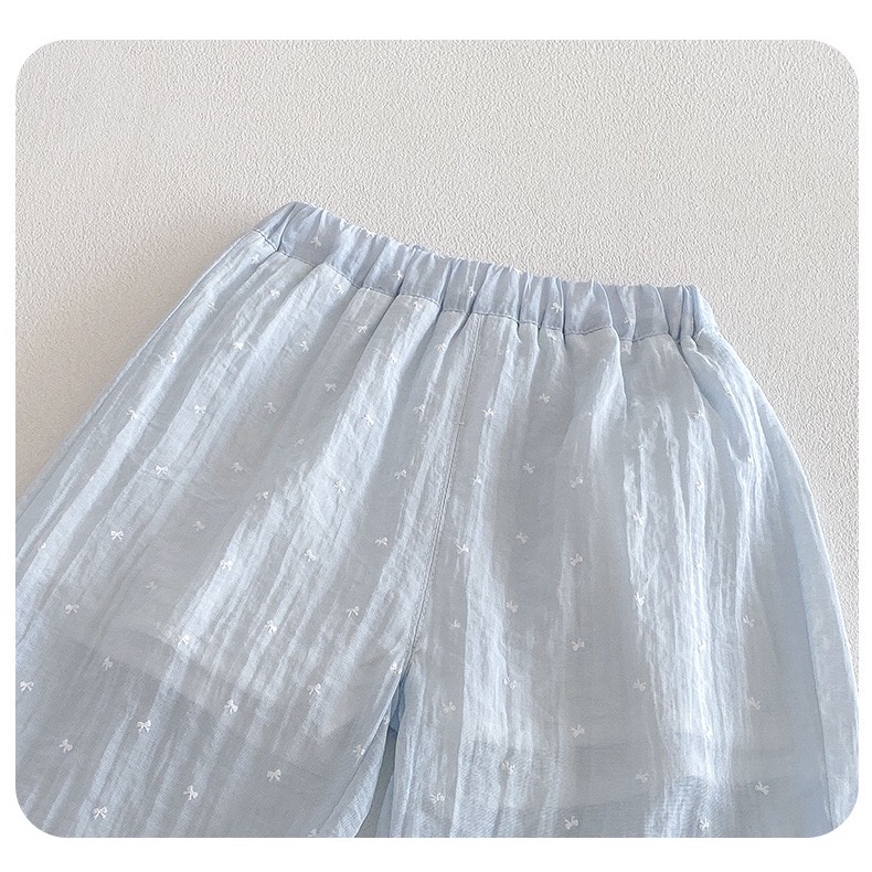 【 26078║ 🌼2026夏季🌼可愛卡通飛袖上衣+防蚊長褲套裝】-細節圖9