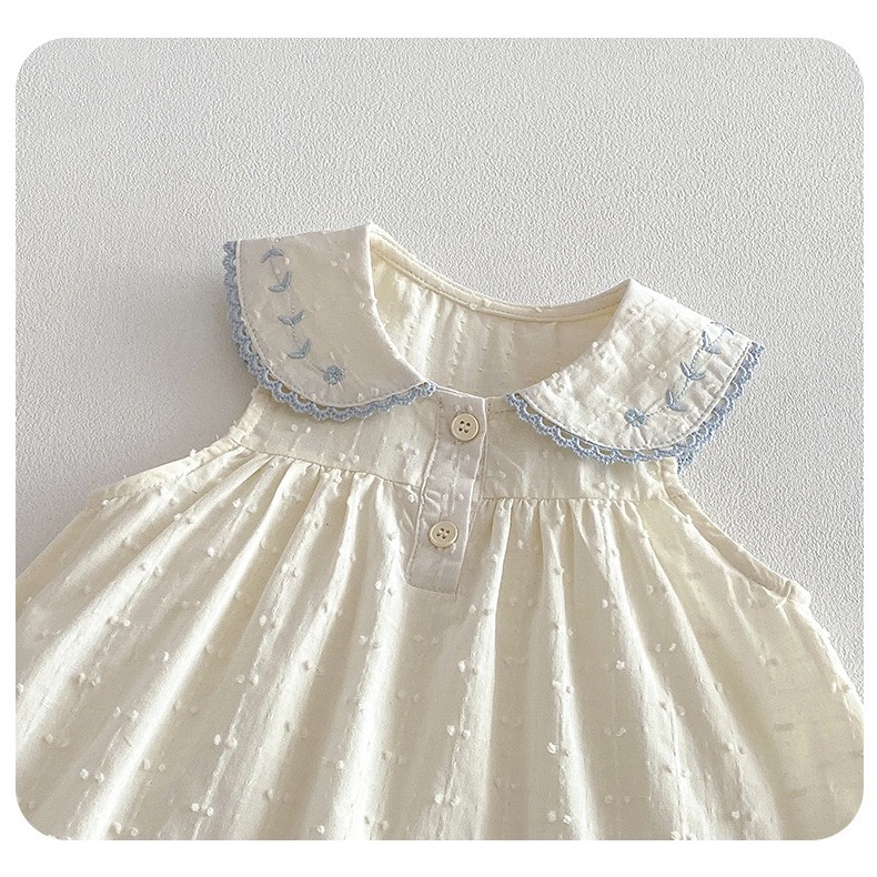 【 26108║ 🌼2026夏季🌼刺繡翻領公主裙】-細節圖5
