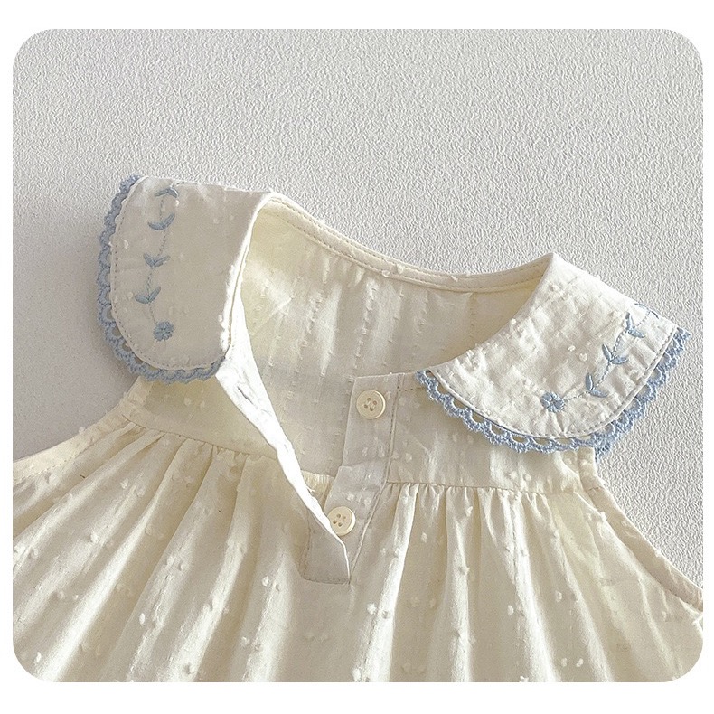 【 26108║ 🌼2026夏季🌼刺繡翻領公主裙】-細節圖6