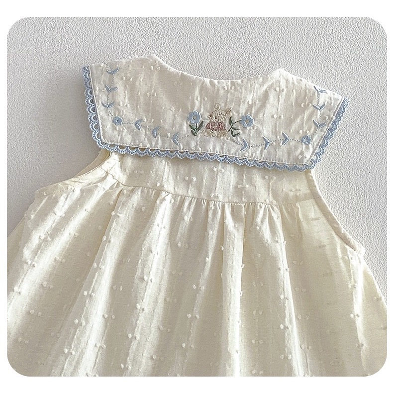 【 26108║ 🌼2026夏季🌼刺繡翻領公主裙】-細節圖7