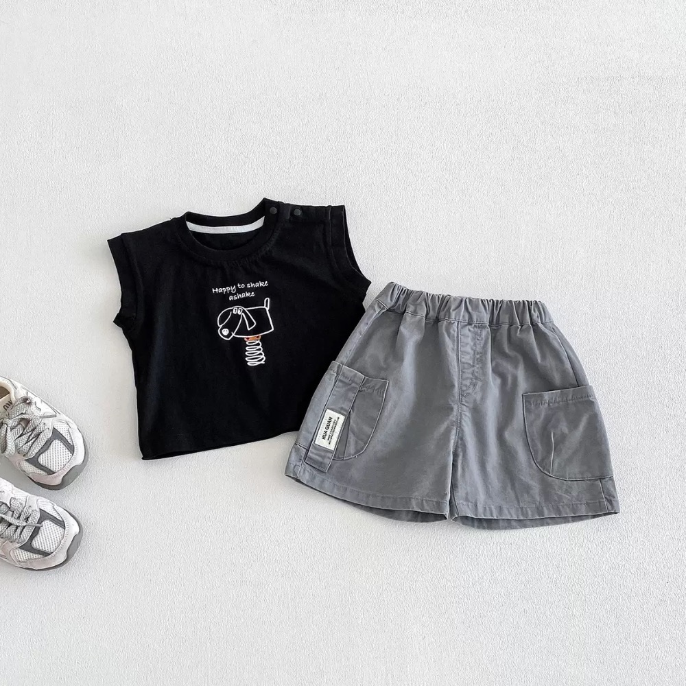 商品: 【 26130║ 🌼2026夏季🌼男寶無袖帥氣背心+短褲兩件套裝】-細節圖2
