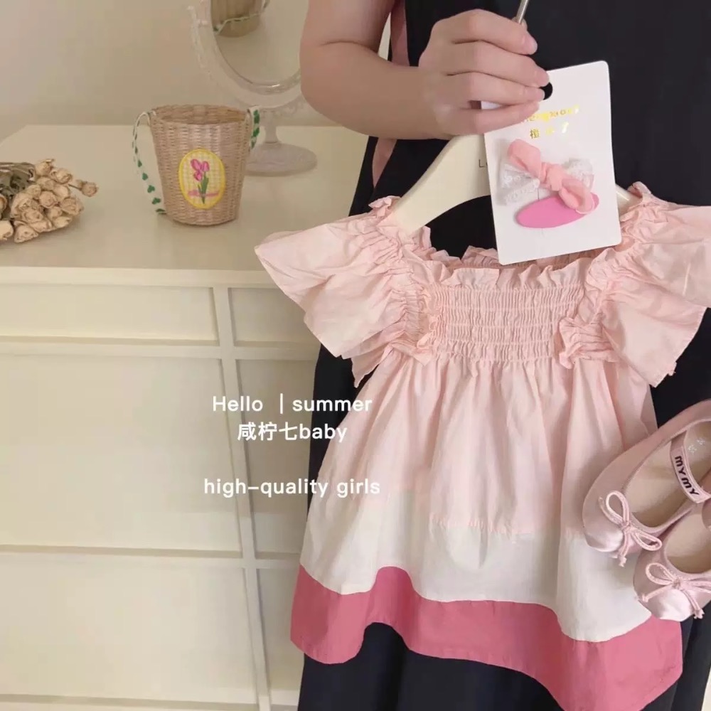 【 26173║ 🌼2026夏季🌼粉色拼接連衣裙】-細節圖5
