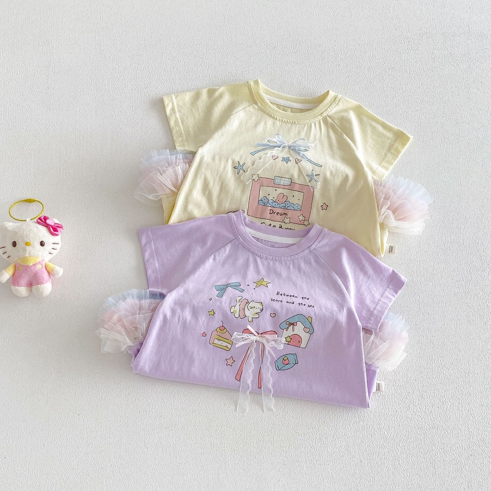 【 26177║ 🌼2026夏季🌼印花蝴蝶結網紗連衣裙】-細節圖4