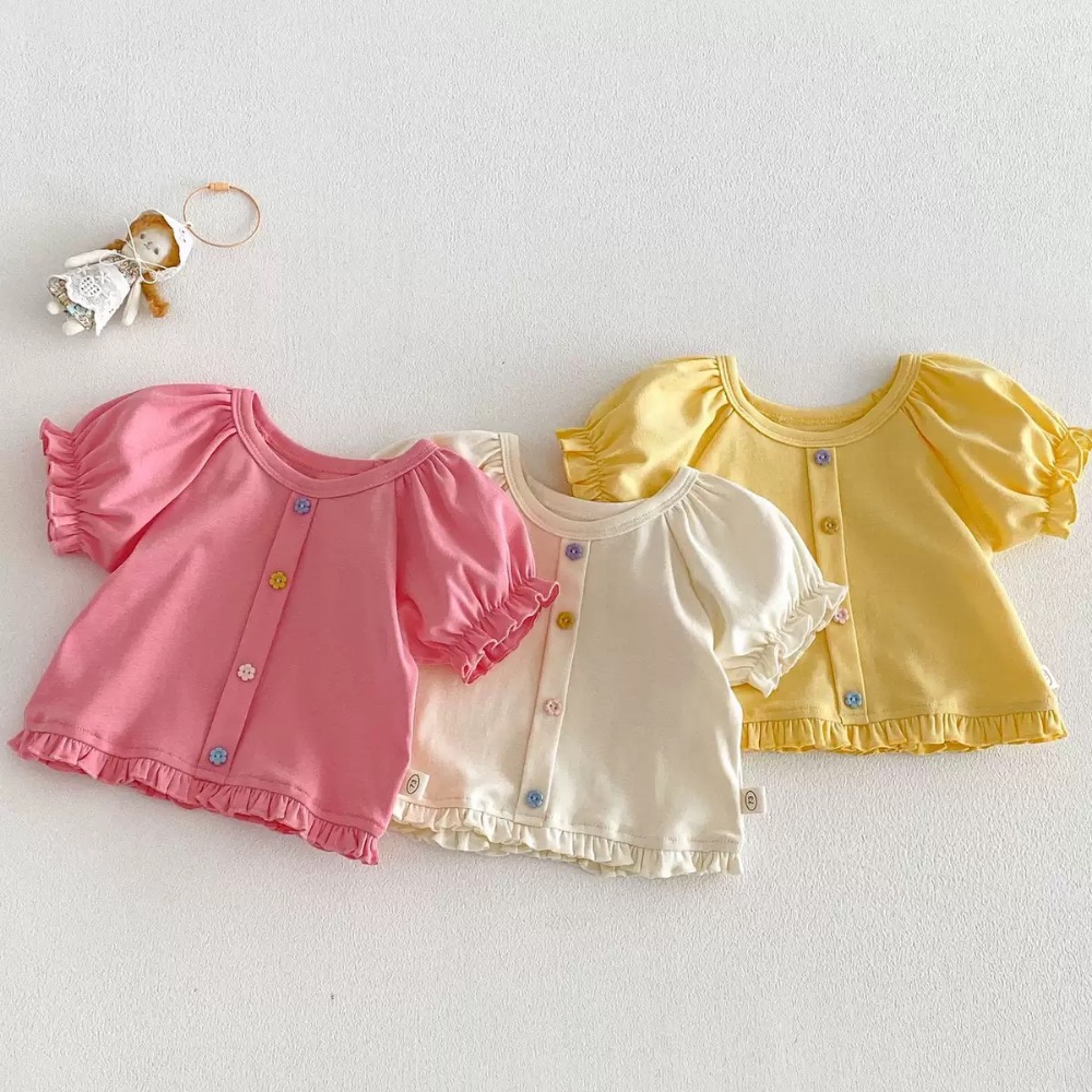 商品: 【 26179║ 🌼2026夏季🌼泡泡袖彩扣上衣】-細節圖2