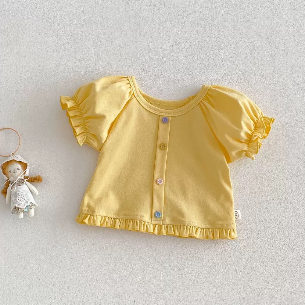 商品: 【 26179║ 🌼2026夏季🌼泡泡袖彩扣上衣】-細節圖4
