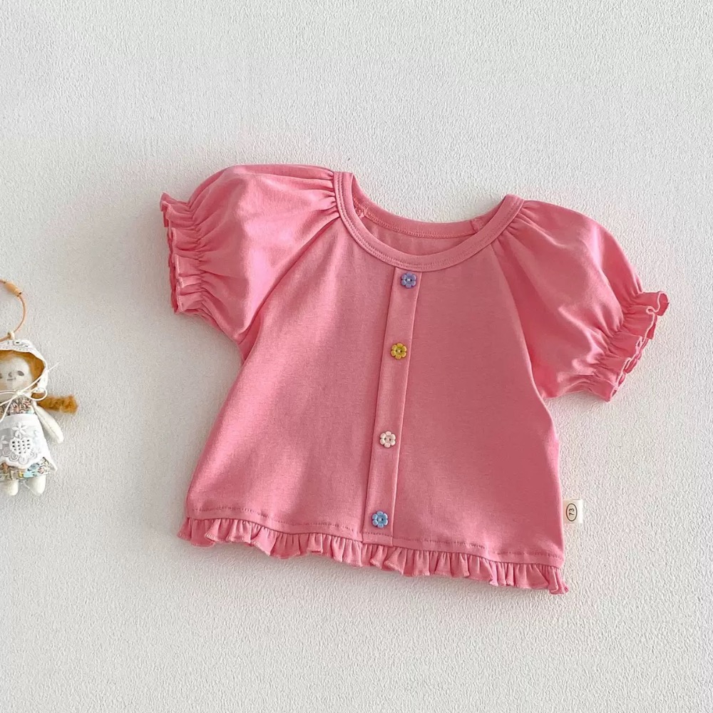 商品: 【 26179║ 🌼2026夏季🌼泡泡袖彩扣上衣】-細節圖6