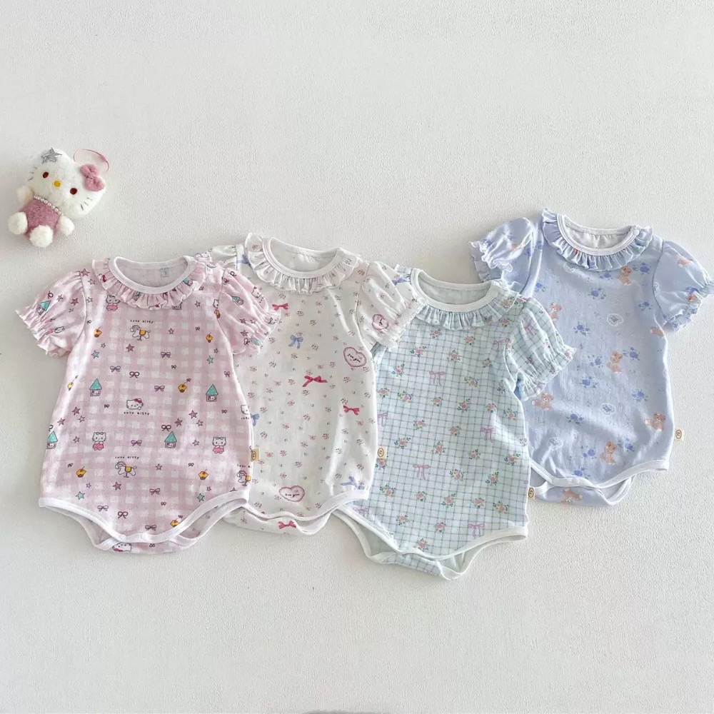商品: 【 26180║ 🌼2026夏季🌼超萌花邊領碎花包屁衣】-細節圖2