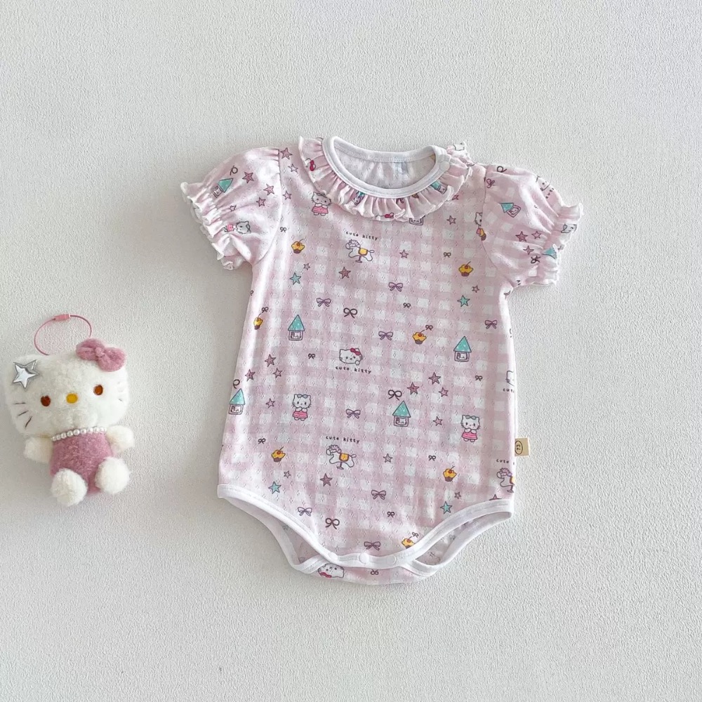 商品: 【 26180║ 🌼2026夏季🌼超萌花邊領碎花包屁衣】-細節圖4