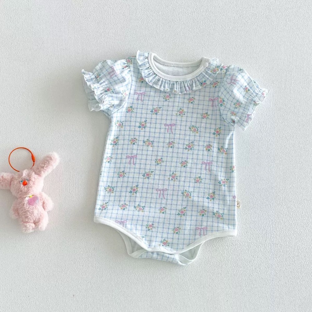 商品: 【 26180║ 🌼2026夏季🌼超萌花邊領碎花包屁衣】-細節圖5