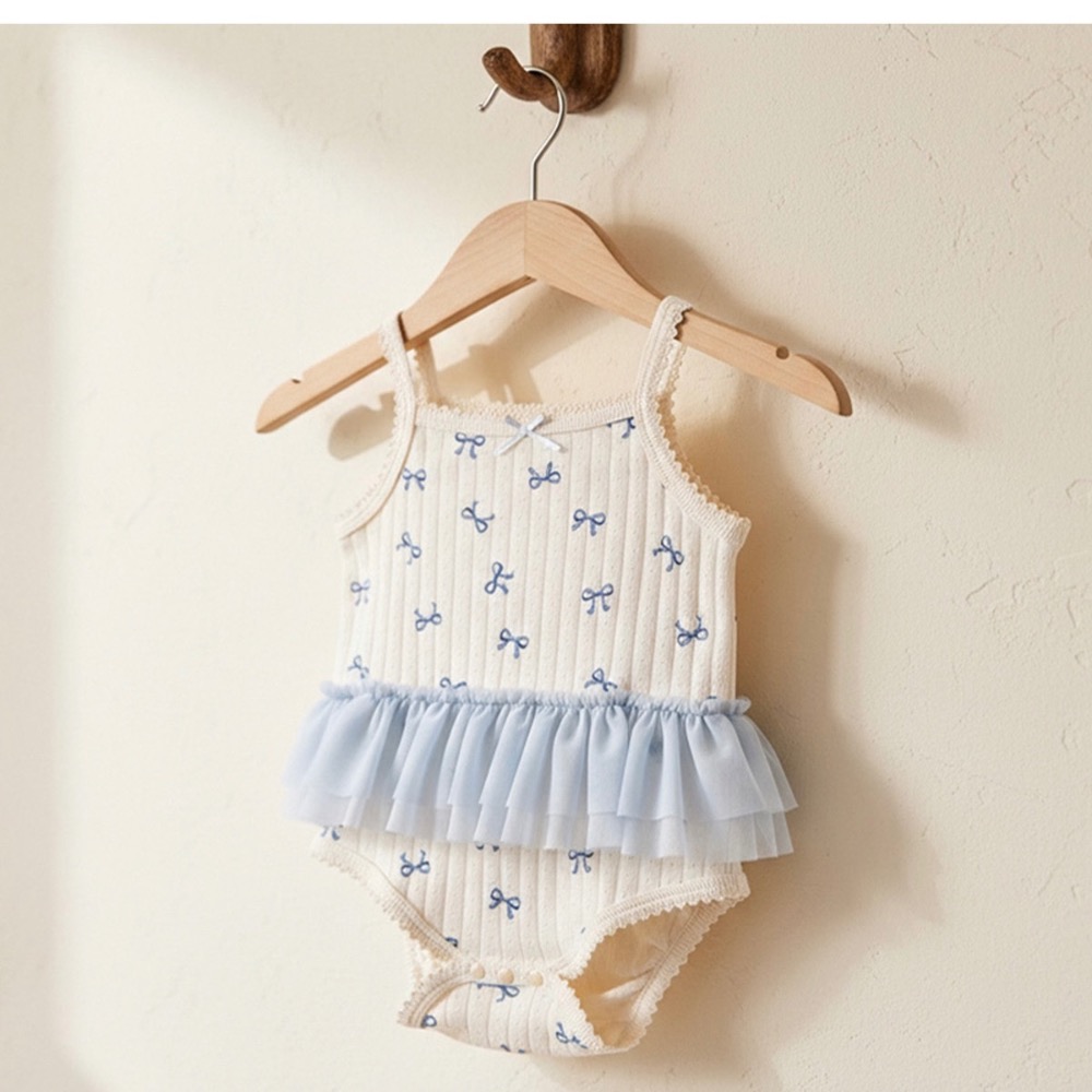 商品: 【 26185║ 🌼2026夏季🌼甜美吊帶網紗花邊哈衣】-細節圖6