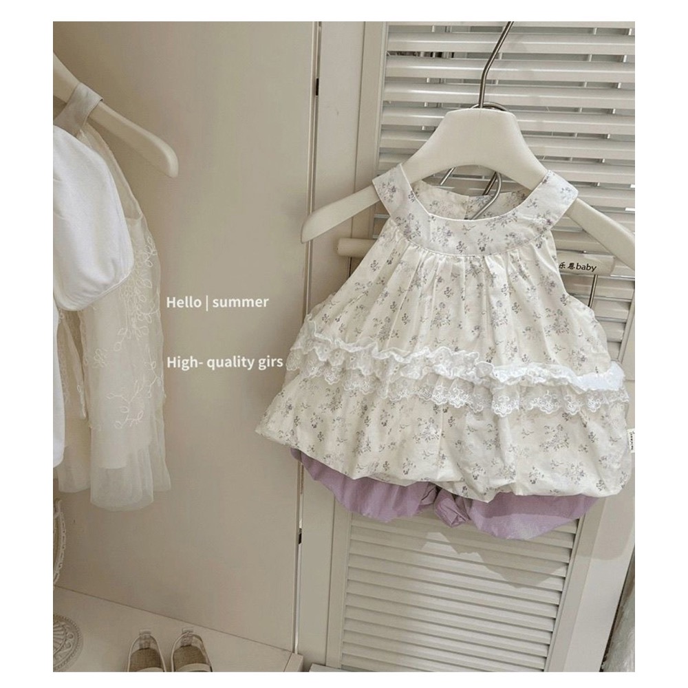 商品: 【 26191║ 🌼2026夏季🌼吊帶碎花衣+短褲套裝】-細節圖2