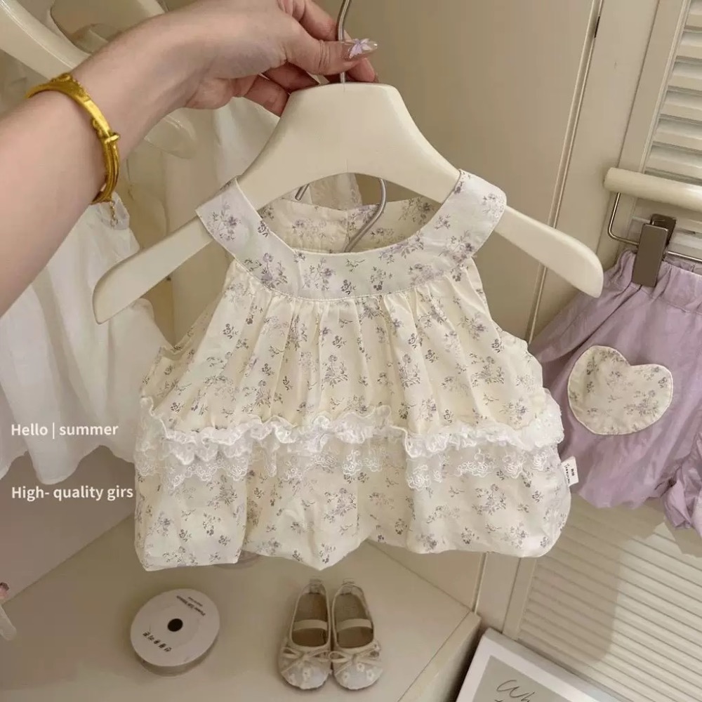 商品: 【 26191║ 🌼2026夏季🌼吊帶碎花衣+短褲套裝】-細節圖3
