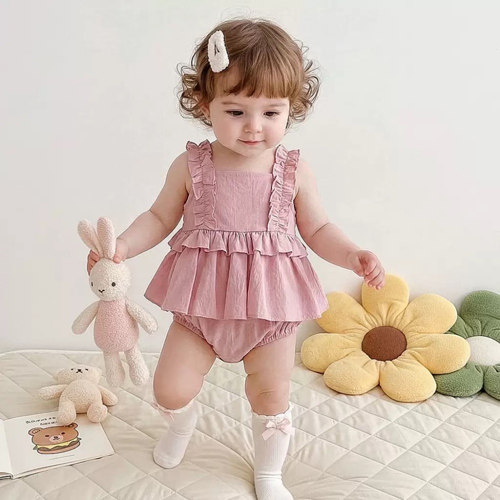 商品: 【 26199║ 🌼2026夏季🌼韓版可愛花邊哈衣】-細節圖2