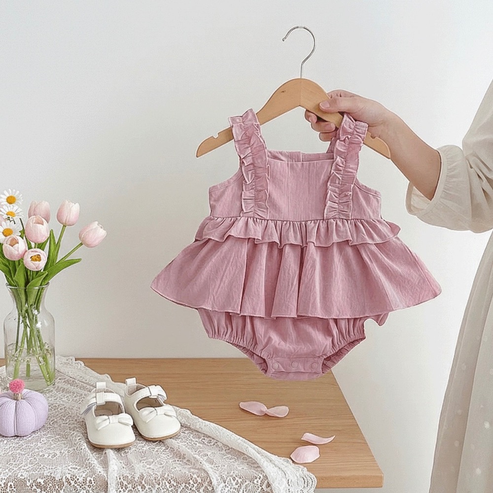 商品: 【 26199║ 🌼2026夏季🌼韓版可愛花邊哈衣】-細節圖8