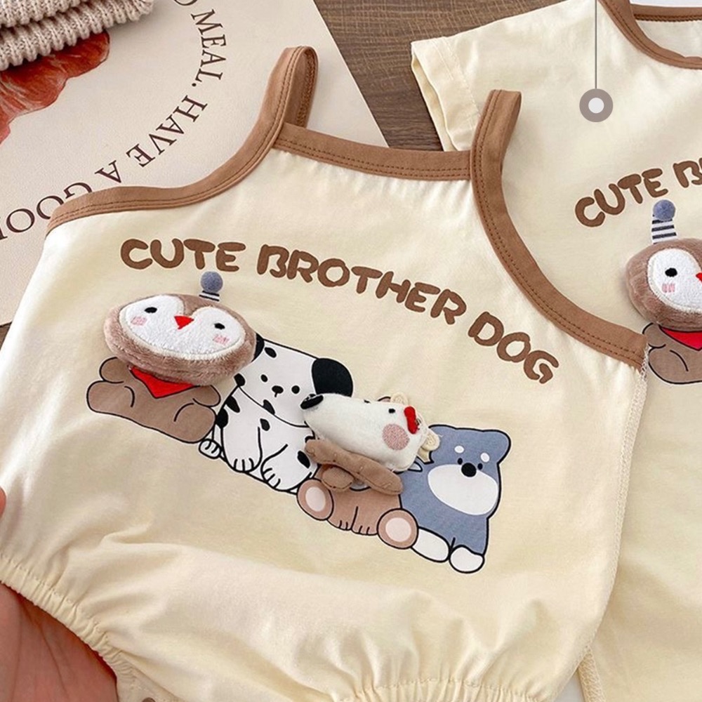 商品: 【 26201║ 🌼2026夏季🌼男女寶吊帶卡通動畫純棉包屁衣】-細節圖3