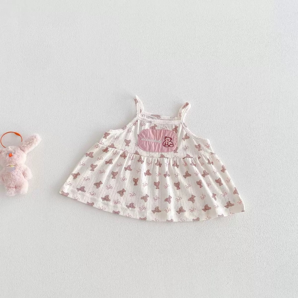 商品: 【 26208║ 🌼2026夏季🌼小熊吊帶上衣+花邊牛仔褲套裝】-細節圖5