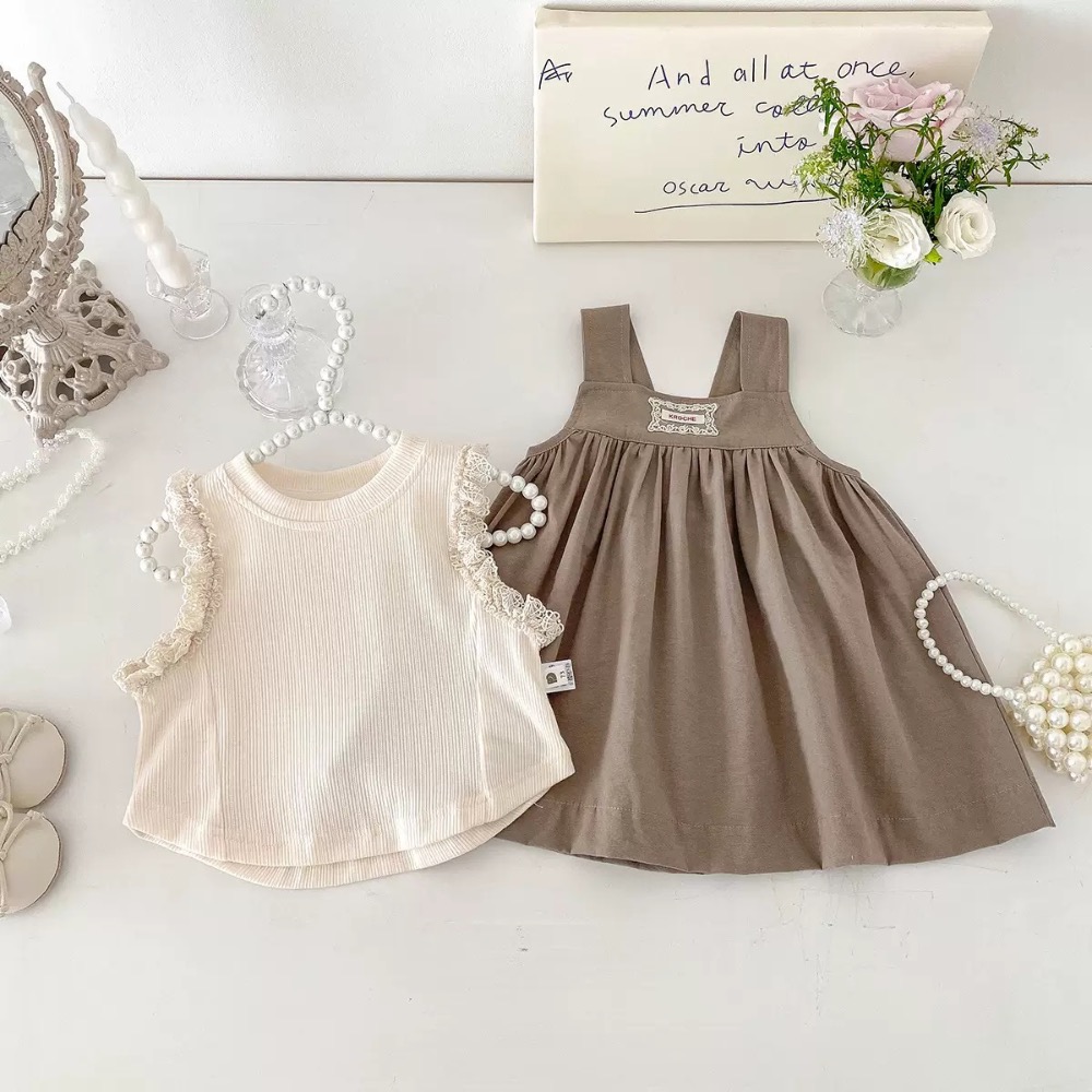 商品: 【 26212║ 🌼2026夏季🌼花邊背心+連衣裙兩件套裝】-細節圖2