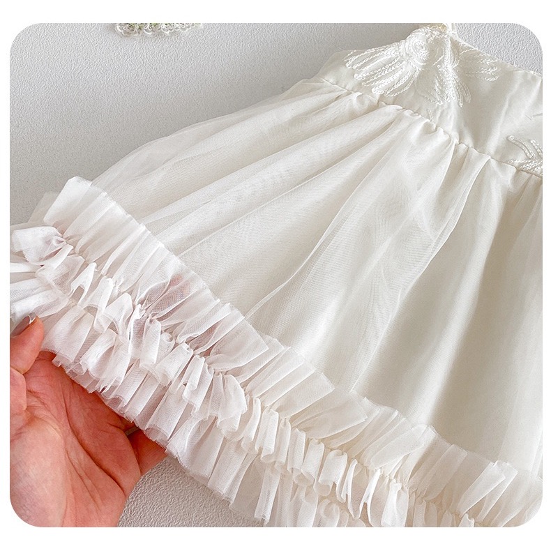 商品: 【 26213║ 🌼2026夏季🌼吊帶網紗裙+蝴蝶結髮飾】-細節圖8