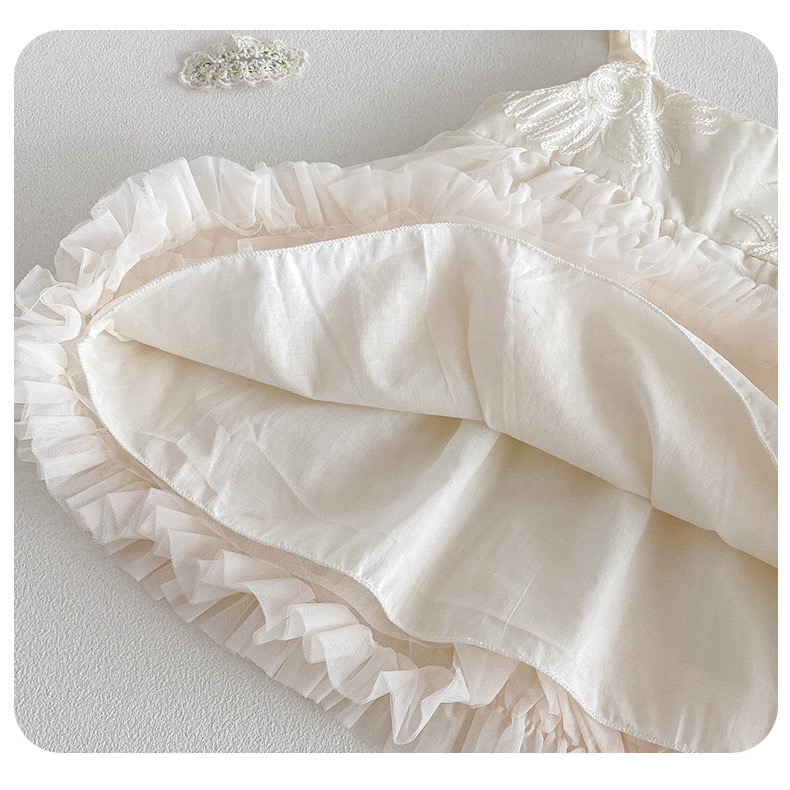 商品: 【 26213║ 🌼2026夏季🌼吊帶網紗裙+蝴蝶結髮飾】-細節圖9