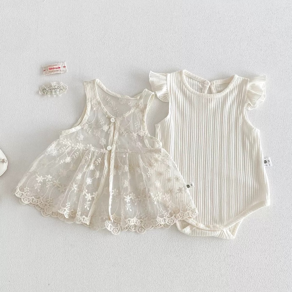 商品: 【 26216║ 🌼2026夏季🌼蕾絲包屁衣兩件套裝】-細節圖2